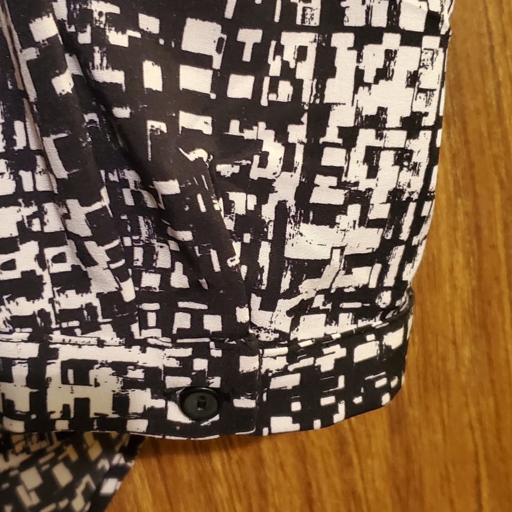 Notations Patterned Button Down Blouse - image 5